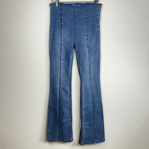 Free People Denim - We The Free People Slim Pull On Flare Stretch Denim Jeans High Waist 27